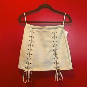 The Impeccable Pig - Lace Up Mini Skirt